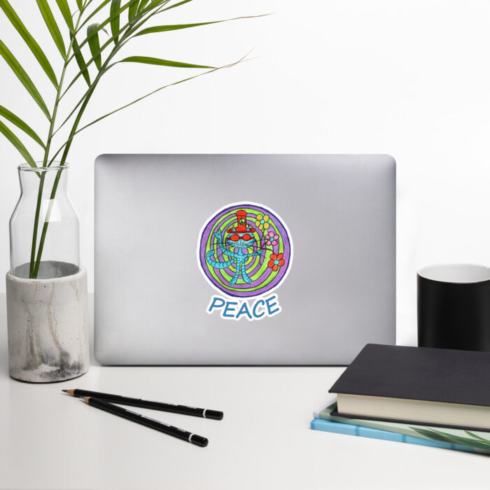 Peace Cat Hypnotic Stickers - Image 4