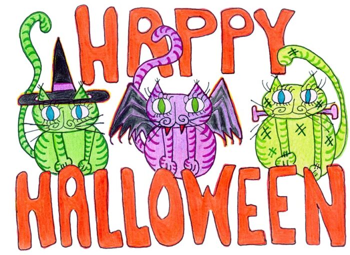 Halloween Cat-tacular Adult Hoodie - Image 5