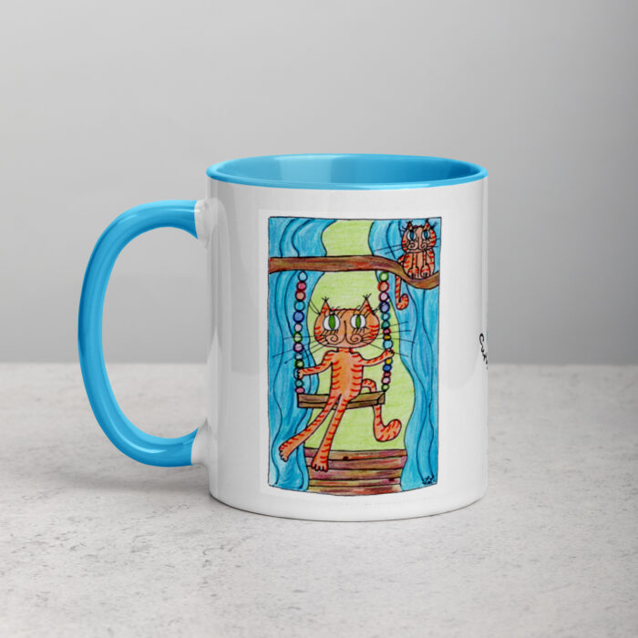 Swinging Kitty Mug with Color Inside - Image 11