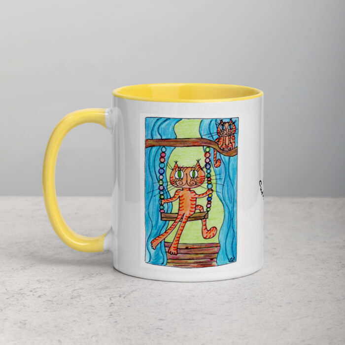 Swinging Kitty Mug with Color Inside - Image 14