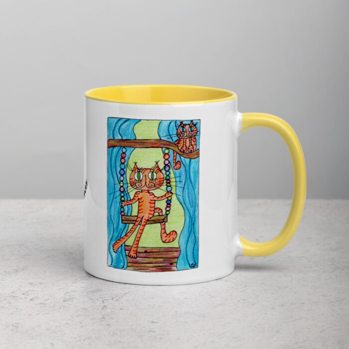 Swinging Kitty Mug with Color Inside - Image 15