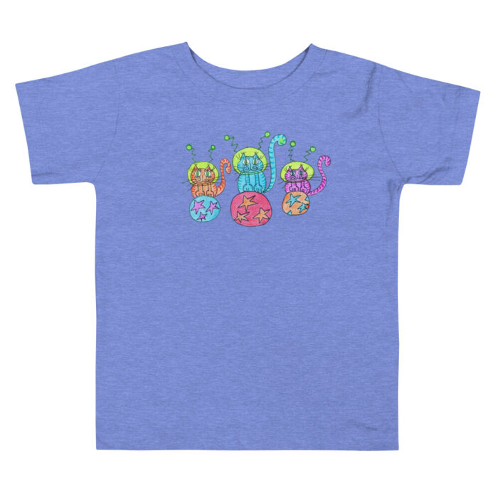 Cosmic Carnival Cats Toddler Short Sleeve Tee - Image 2