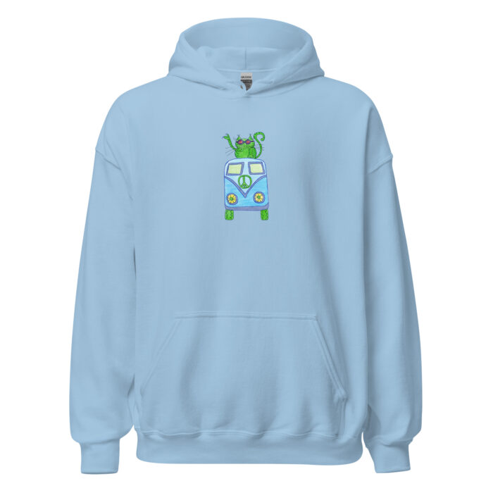 Groovy Bus Cat Adult Hoodie - Image 3