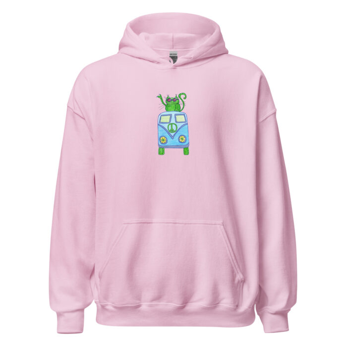 Groovy Bus Cat Adult Hoodie - Image 4