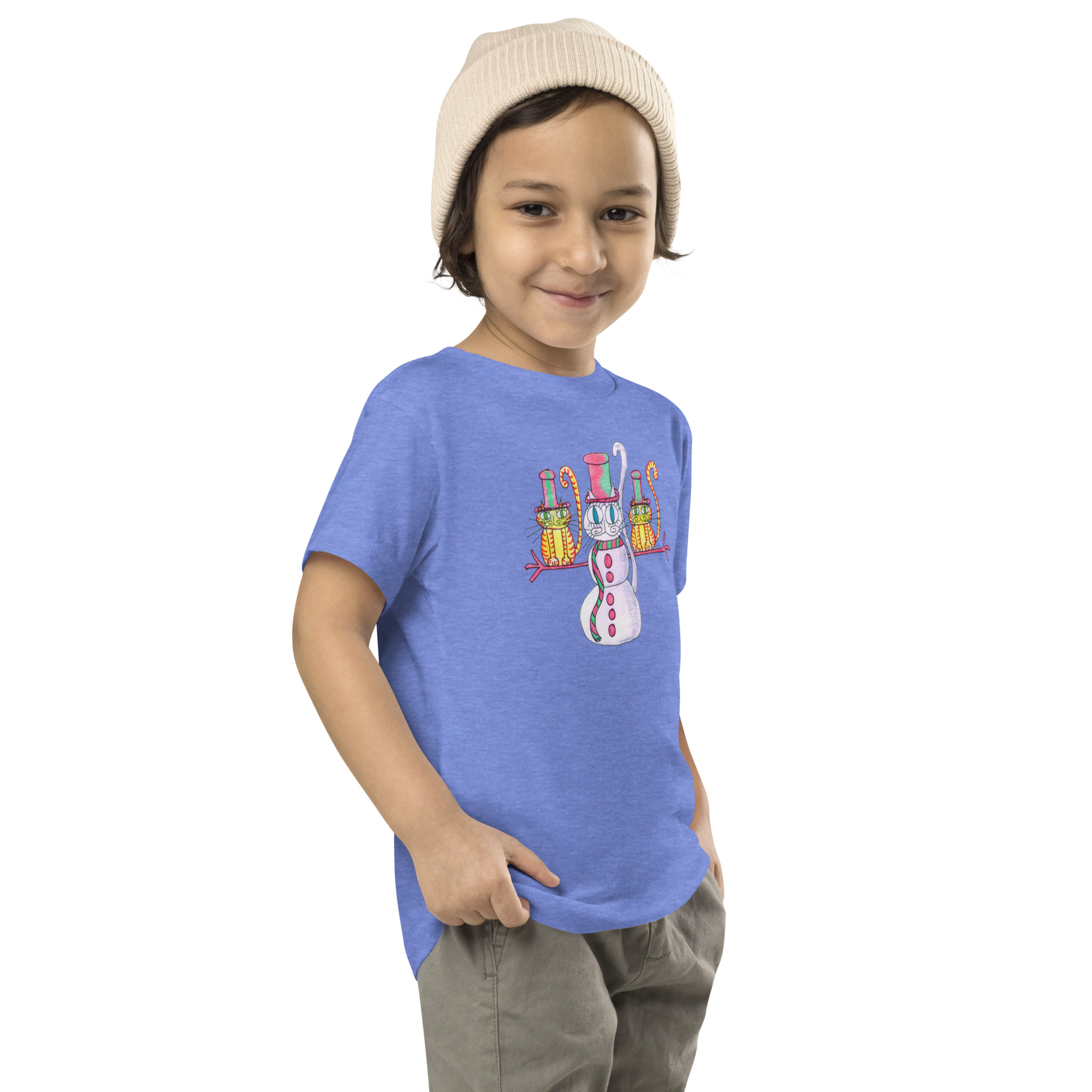 Winter SnowCat Toddler Short Sleeve Tee - Image 3