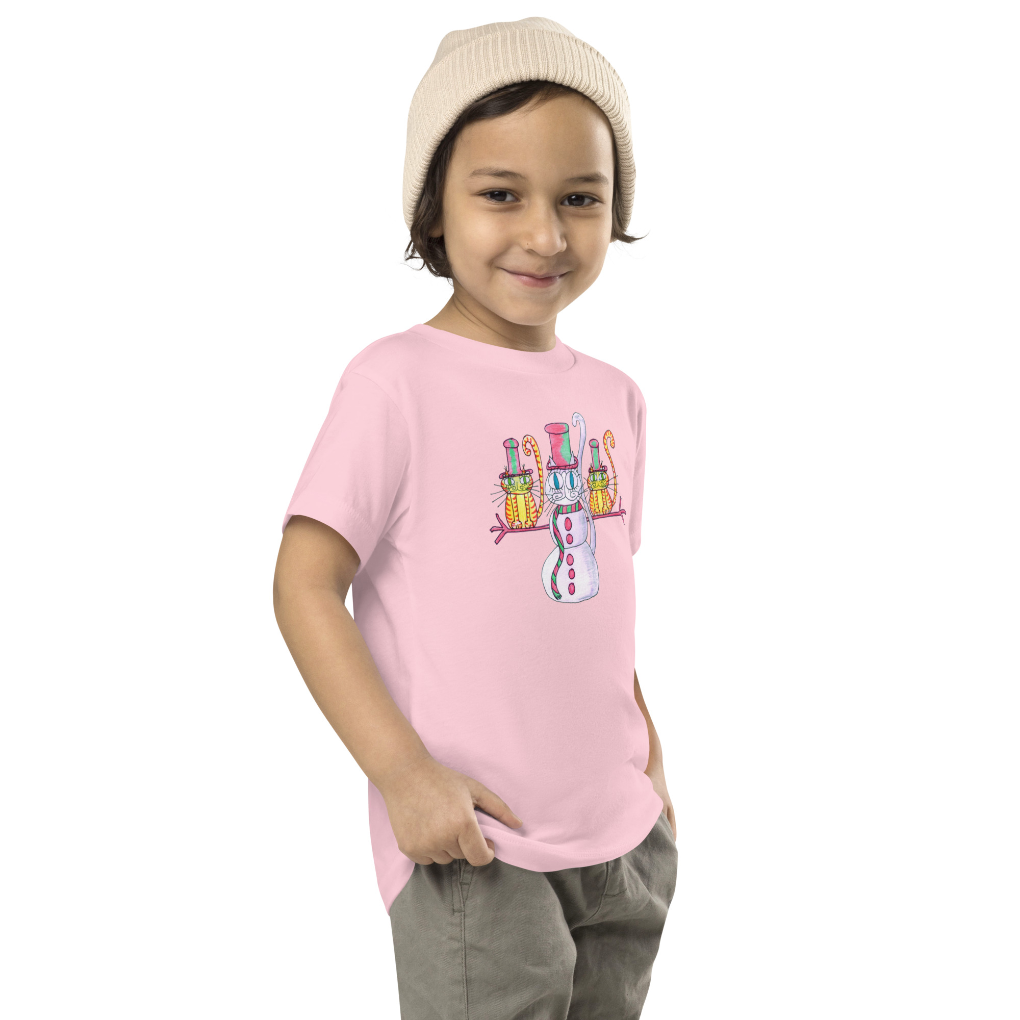 Winter SnowCat Toddler Short Sleeve Tee - Image 5